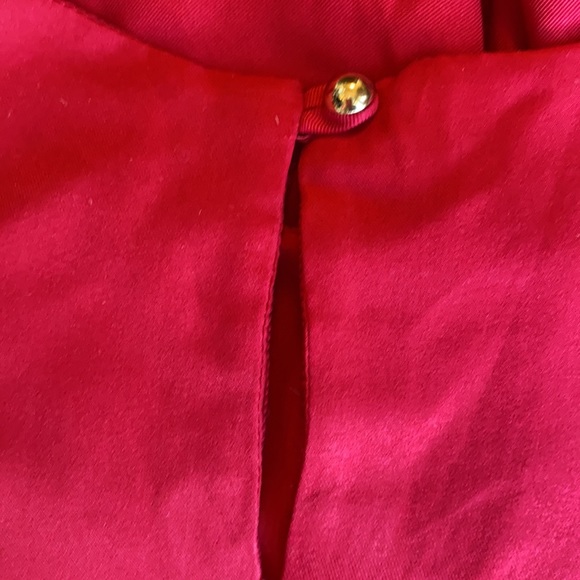 Girls red two tier dress - Picture 4 of 5